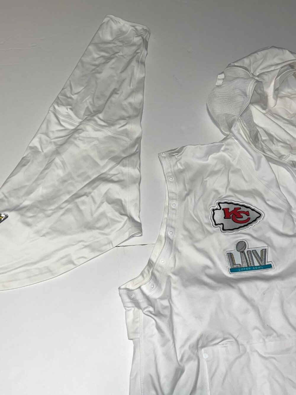 Nike men's hooded pullover vest Kansas City Chiefs Super Bowl 54 LIV *small spot - Picture 3 of 9